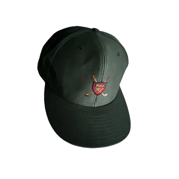 Vintage 90s Polo Ralph Lauren Golf Hat Forest Green Large NOS - Picture 1 of 10